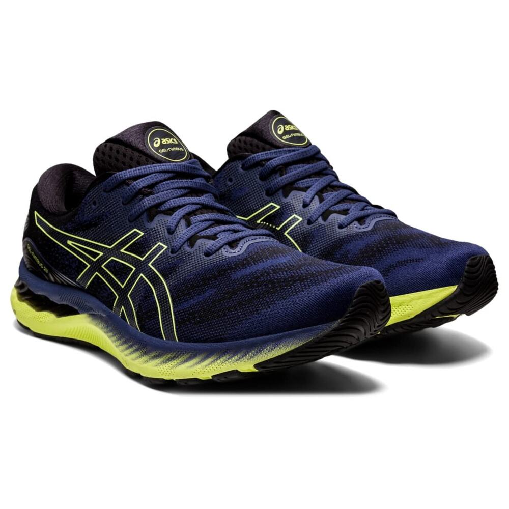 ASICS Men Gel Nimbus 23 Running Shoes Thunder Blue/Glow Yellow 7 B
